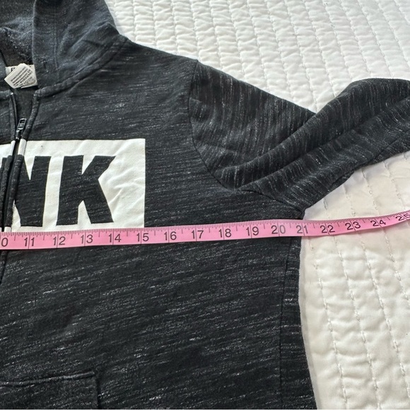 PINK Victoria's Secret Charcoal Hoodie with Logo - Picture 5 of 13